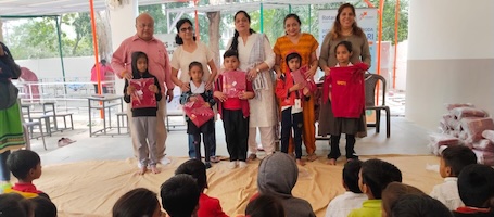 Sweaters Distribution to Primary School Students